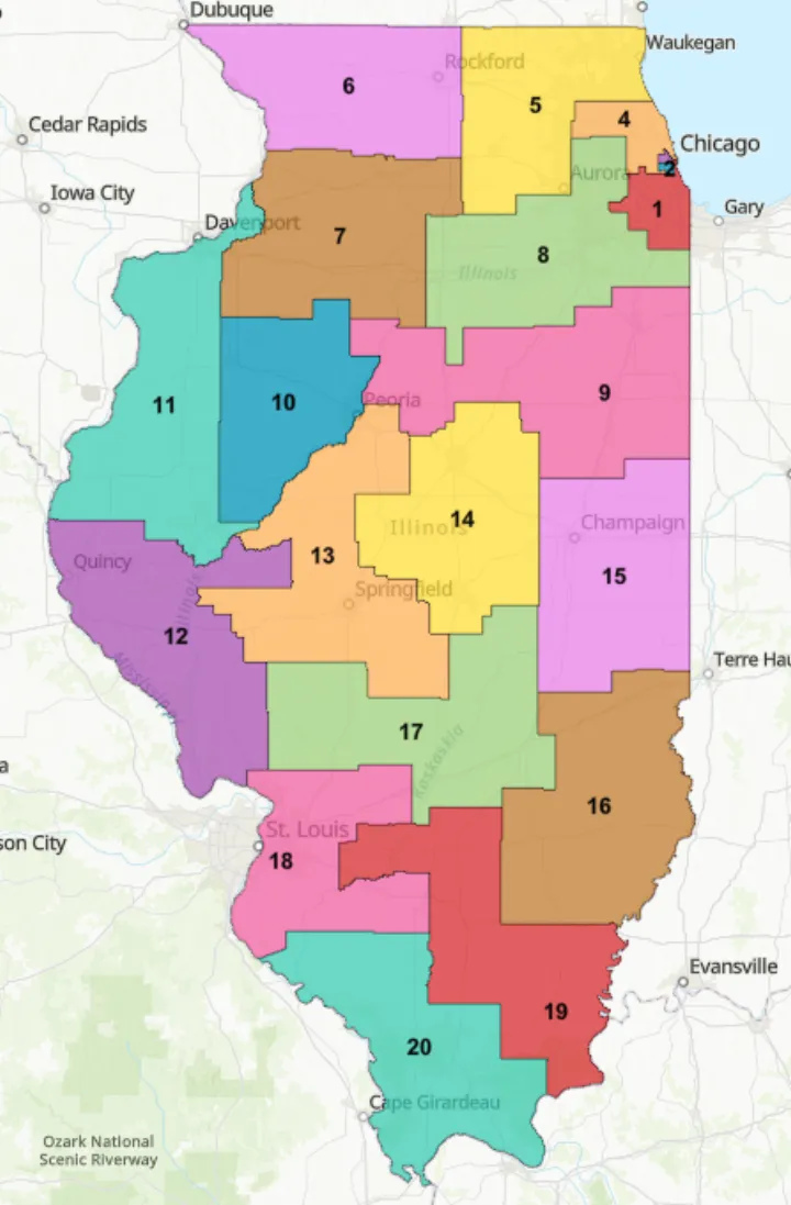 United States Congressional Districts in Illinois, 1883-1895