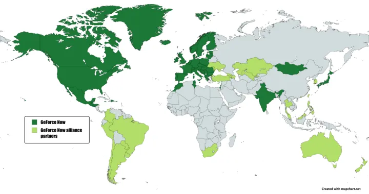 GeForce Now available countries