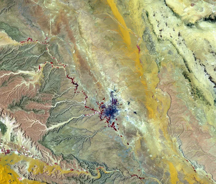 Riyadh, Saudi Arabia (Landsat 1, 1972-08-01)