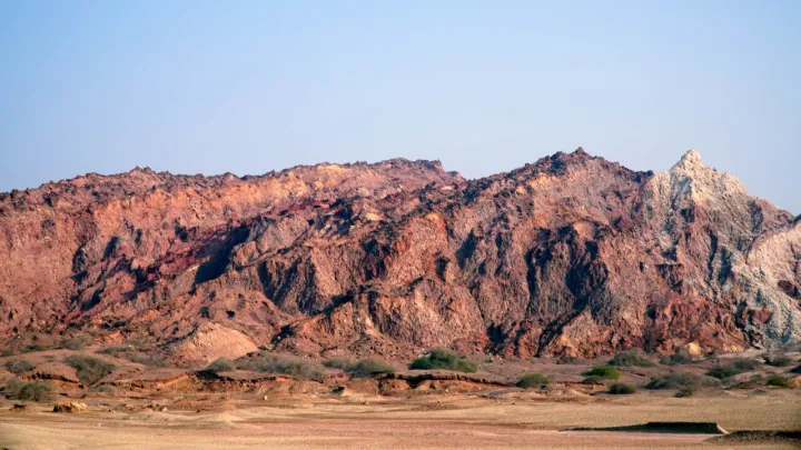 Color mountains in Hormuz island