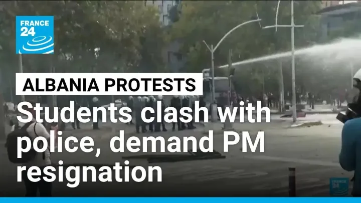 Albania's leader defies calls to resign as student protesters rampage in capital • FRANCE 24