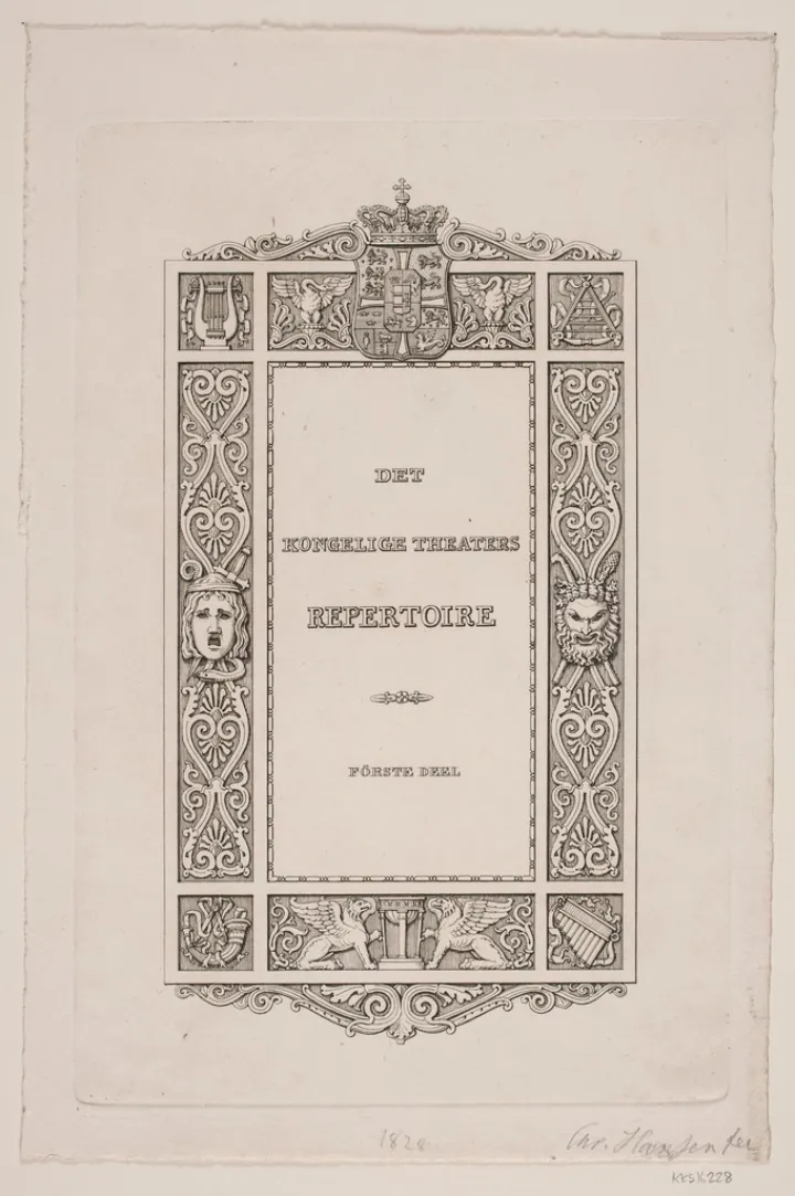 Title page Royal Theatre's Repertoire