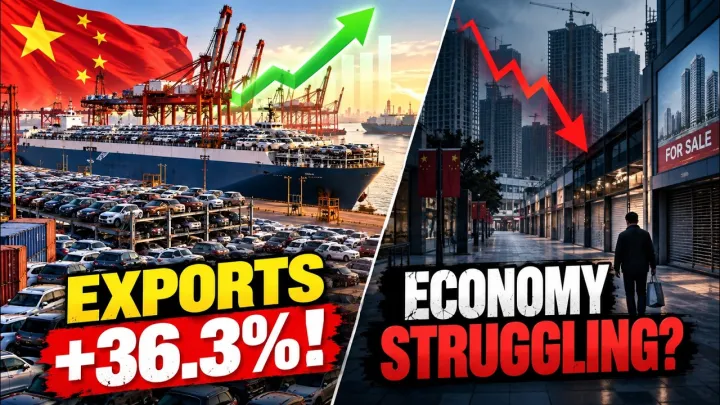 China's Exports SURGE 36.3% — So Why Is Its Economy Struggling?