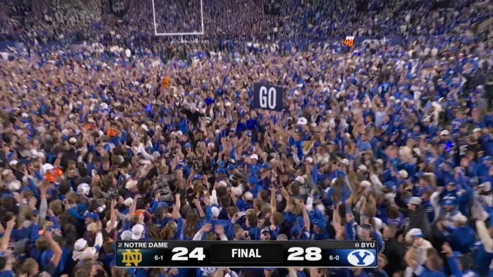 WHAT A SCENE 🤯 BYU fans storm the field after taking down No. 2 Notre Dame 🔥 | ESPN College Football