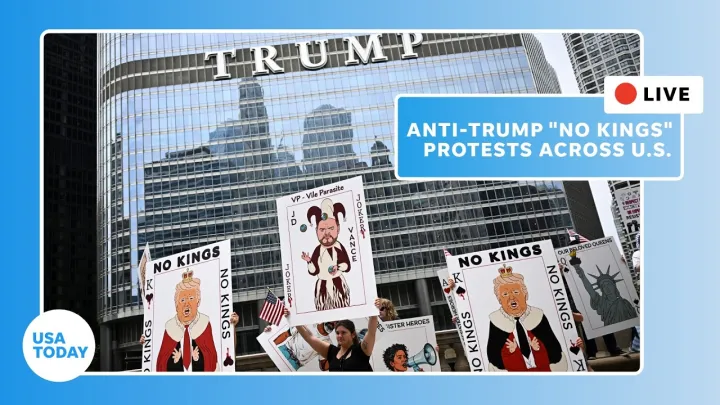 Live: Anti-Trump 'No Kings' protests across US promote early voting for 2026 midterm elections