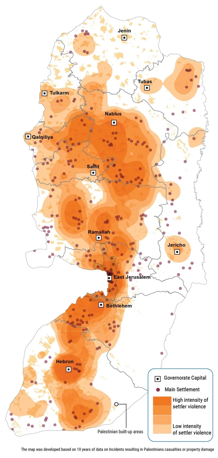 Israeli Settler Violence - Hotspots