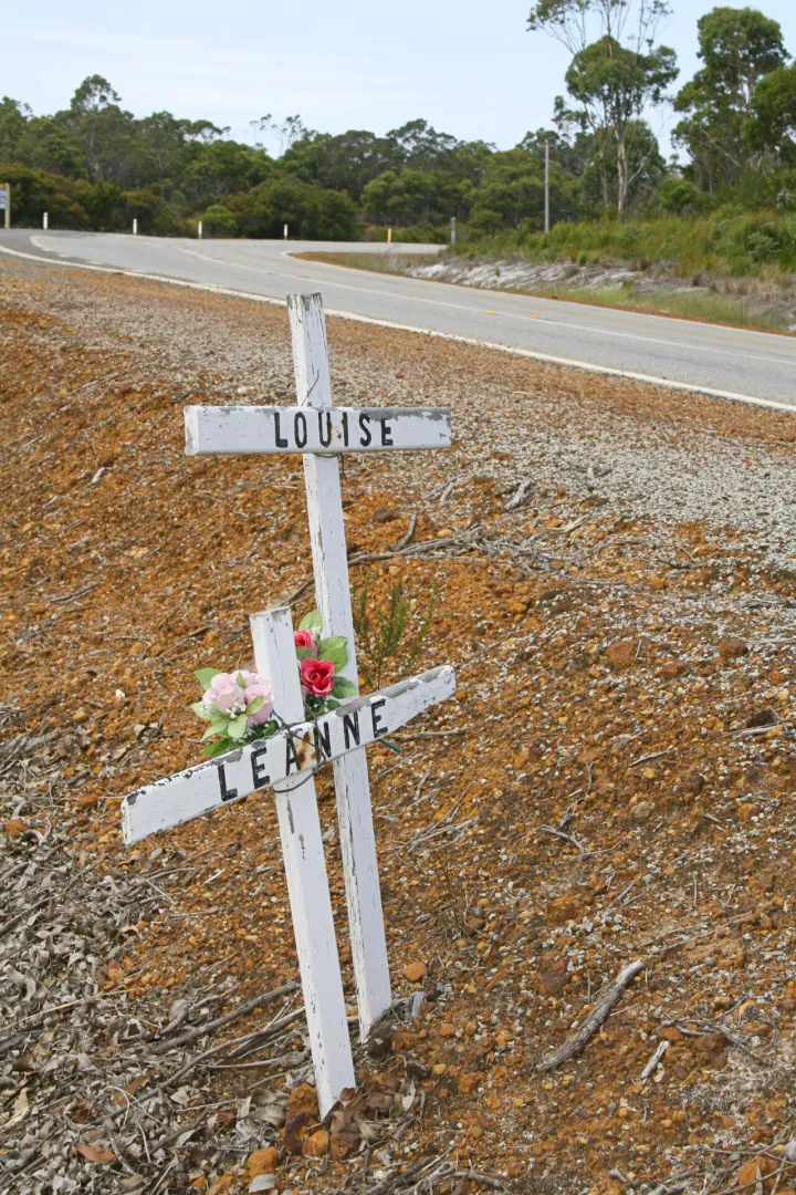 Not without a toll - roadside memorial