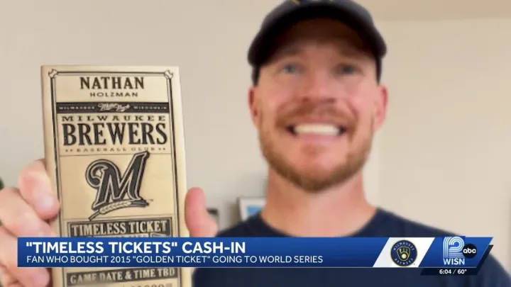 Brewers fan redeems 12-year-old timeless ticket for World Series game