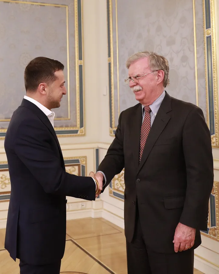 Bolton meets with Ukrainian President Zelensky (cropped)