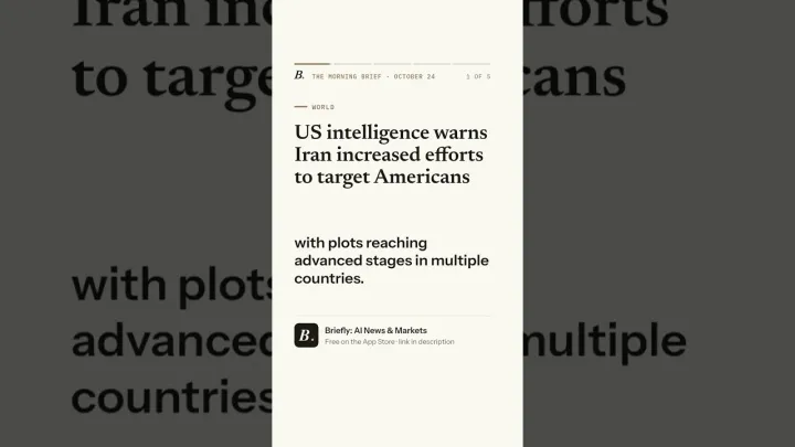 US intelligence warns Iran increased efforts to target Americans | Briefly