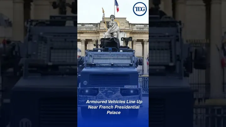 Armoured Vehicles Line Up Near French Presidential Palace As Paris Braces For Protests