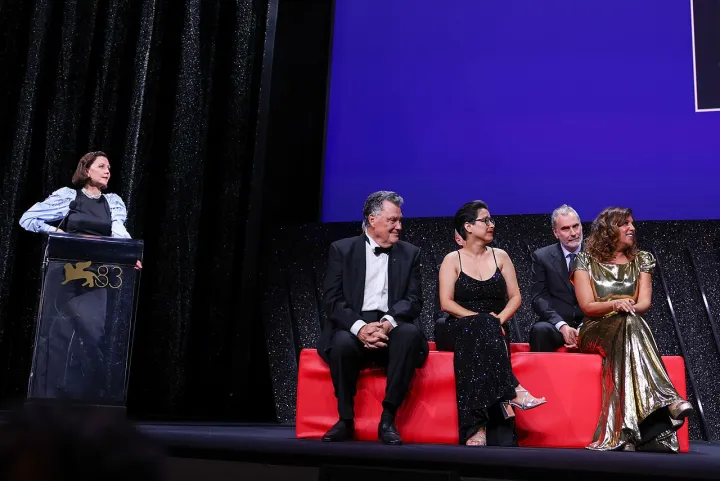 The Venice International Film Festival jury during the closing ceremony