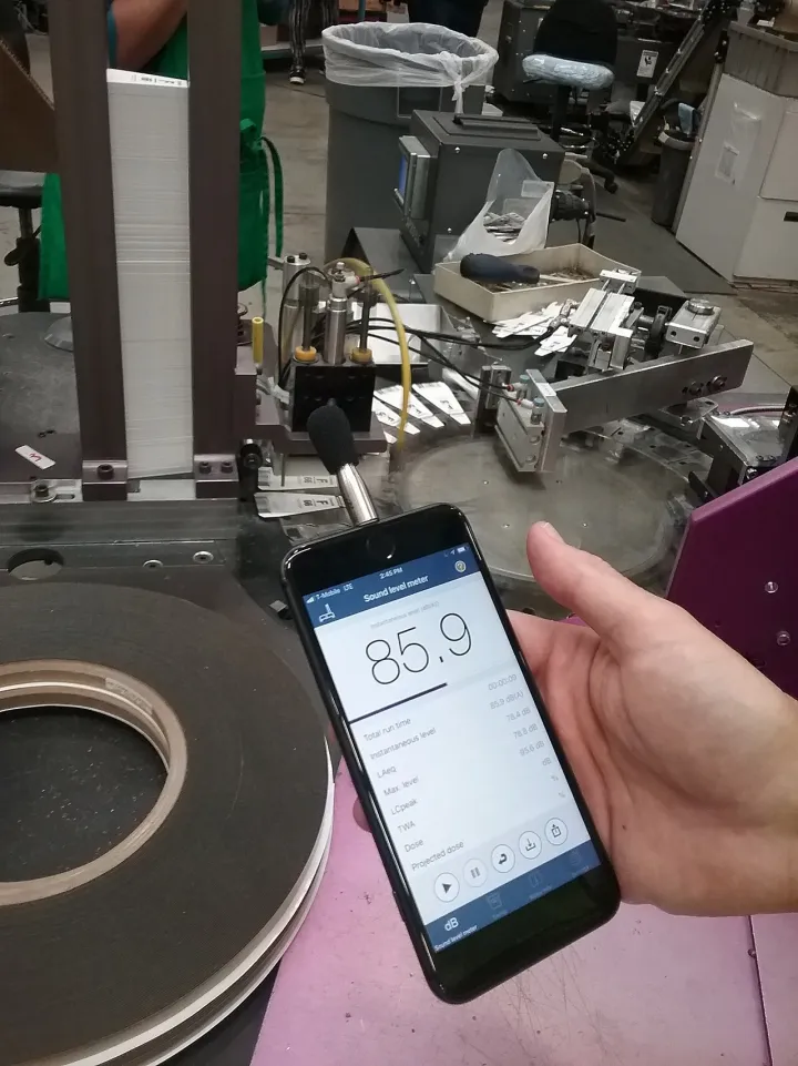 Making a noise measurement using the NIOSH SLM app