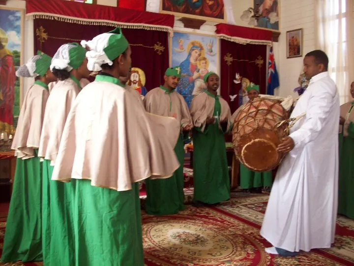 Choir, Ethiopian Orthodox Church, Brisbane.JPG