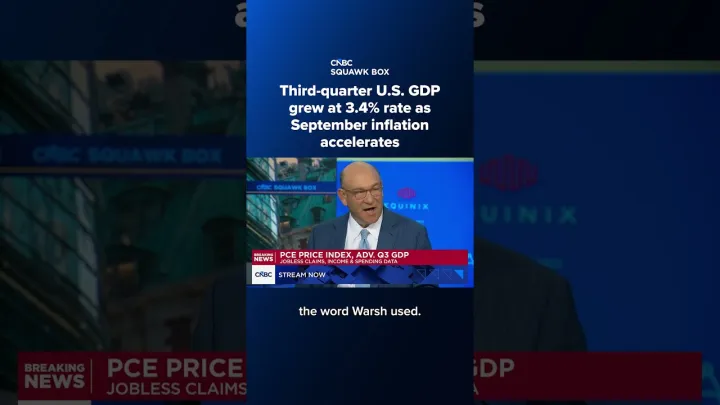 Third-quarter U.S. GDP grew at 3.4% rate as September inflation accelerates