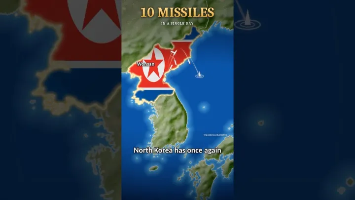 North Korea Fires Around 10 Ballistic Missiles Toward Sea, South Korea Raises Military Surveillance