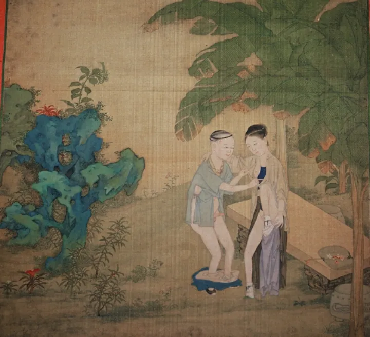 Two people undressing - third quarter of the 18th century