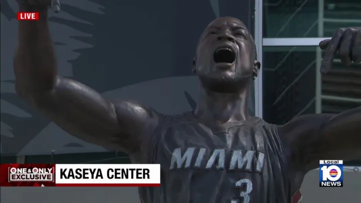 Miami Heat unveils improved Dwyane Wade sculpture