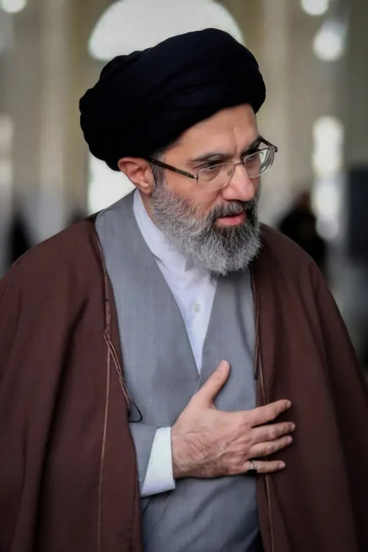 Mojtaba Khamenei greeting people